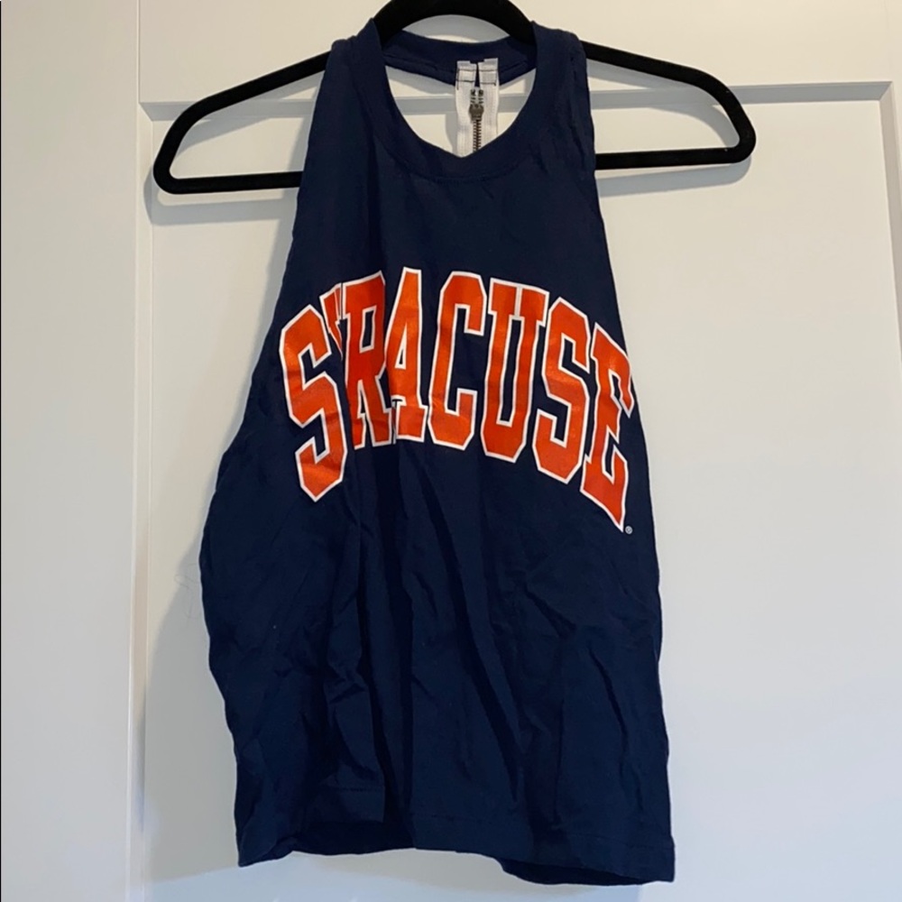 Zip back halter top